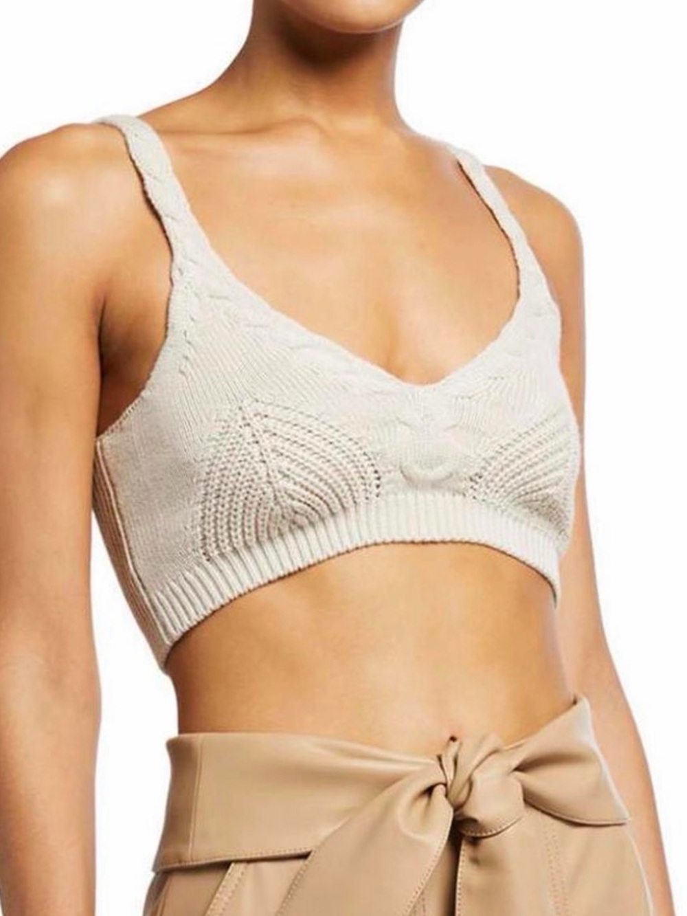 Jonathan Simkhai Elsa Knit Bralette Crop Top BABY BLUE - Picture 1 of 7